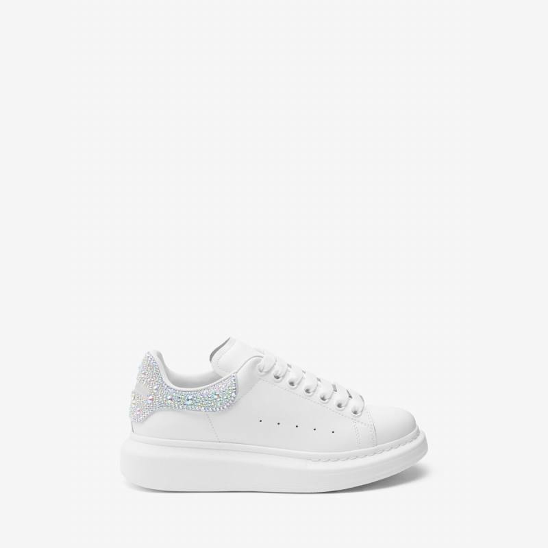 Alexander McQueen Women's White Oversized Sneaker - 11.5 (Calf Leather)